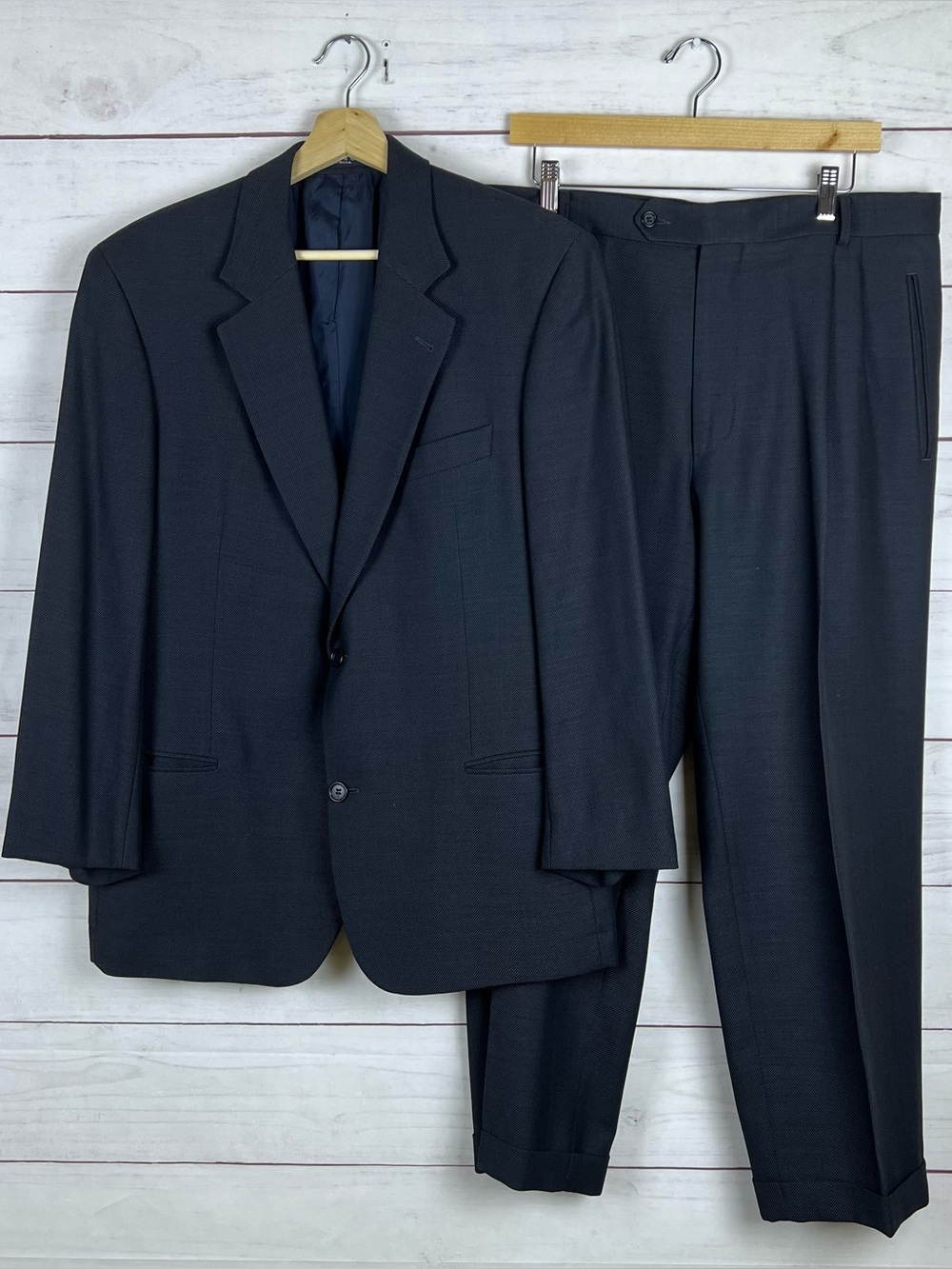Hugo Boss Galilei Mens Black Suit Set Blazer & Pants 44R 34x28